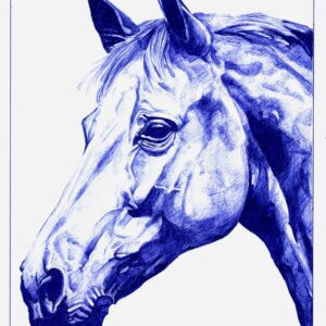 Gribouillage : tête de cheval.