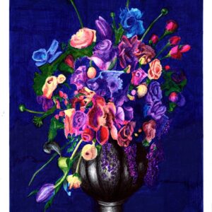 Bouquet multicolore au stylo à bille