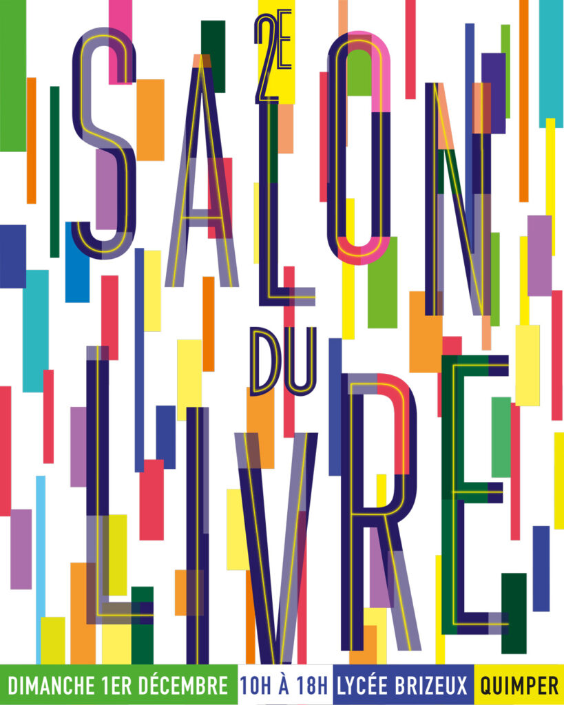 Affiche du 2e salon du livre du lycée Brizeux de Quimper