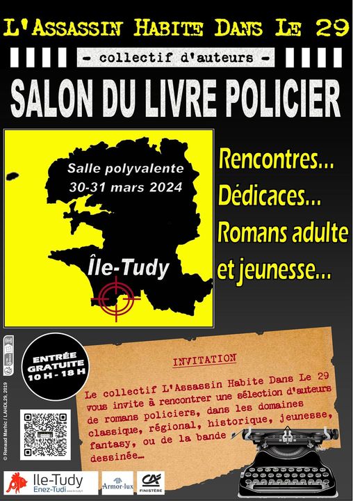 Affiche salon "l'assassin habite dans le 29" de l'Ile Tudy